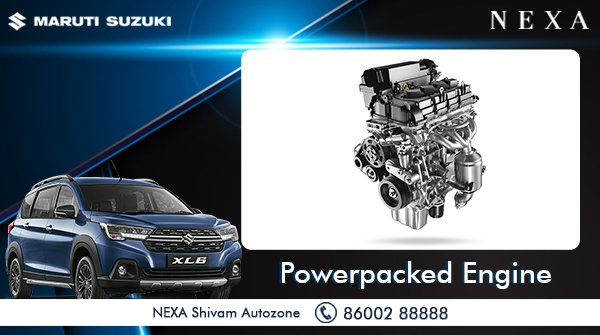 nexashivamauto's tweet photo. Experience power-packed drive with Nexa #XL6, Created to Inspire!
Book Today! Call #NexaShivamAutozone Kandivali West- 88281 99999 / Andheri East- 86002 88888
For booking online, click: https://t.co/fcLMCiAU2V
#NexaXL6 #TheWaitIsOver #NexaCars #NEXA #CreateInspire https://t.co/RDfflmu0Wr