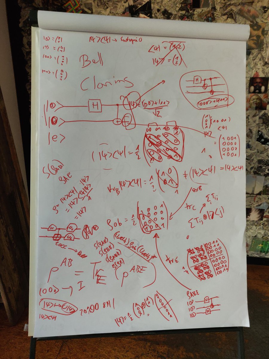 KrystianGaus's tweet image. Some impressions of the #quantumhacking event and my team #FuzzyBell. Thank you, Thomas and @thinking2deeply.

#SquashedEntanglement vs. #BellsTheorem