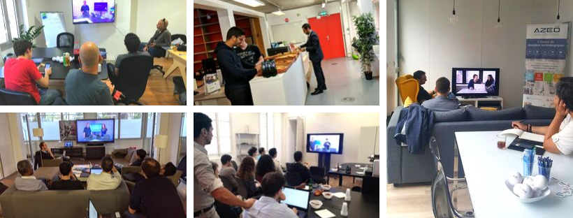 Hier soir, toutes nos agences ont suivi la #dotNETconf en direct. Pizza, bières et convivialité étaient au rendez-vous 📸🍺
#Dotnetconf #AZEO #AZEOtees #Team