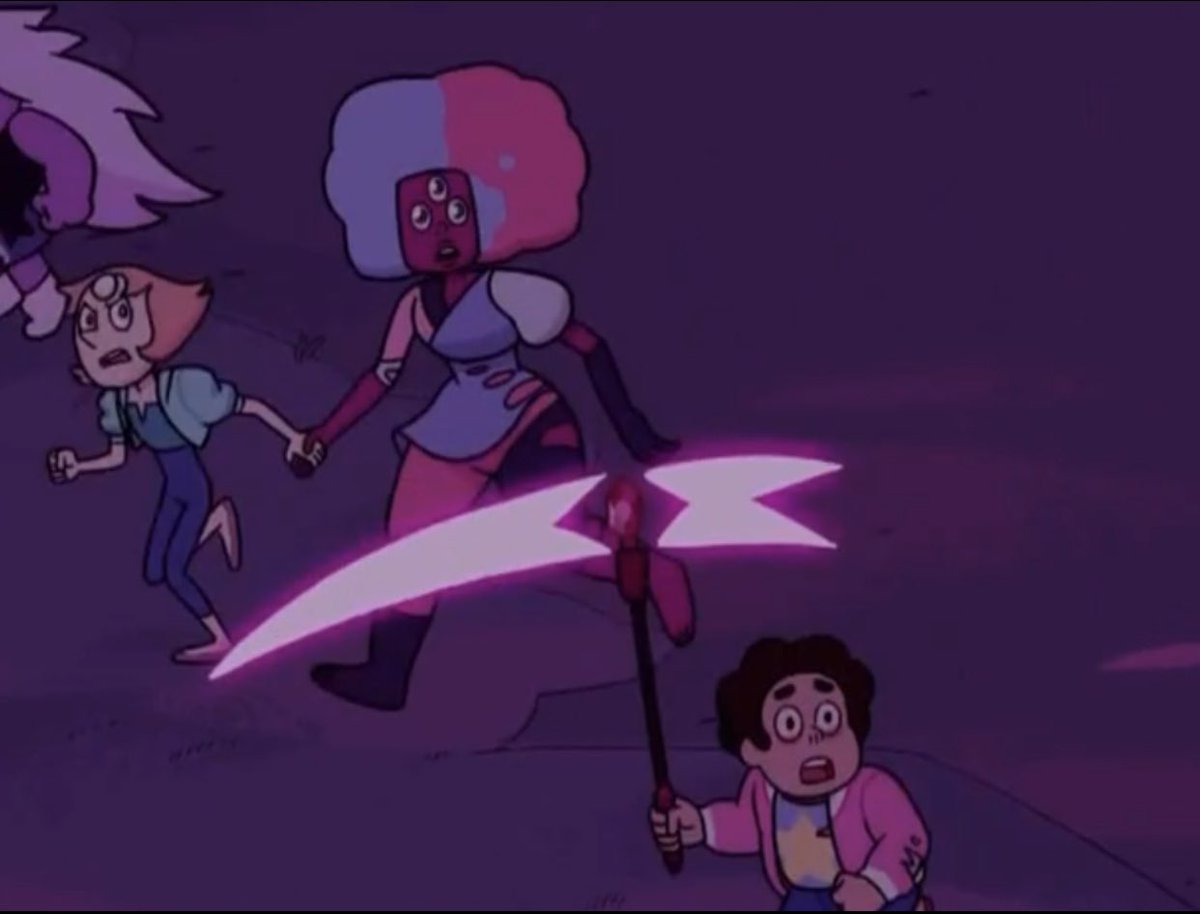 Thank you whoever did this little moment of pearl and garnet running while holding hands. This is WAY TOO CUTE. 💕😭✨ Thanks #StevenUniverseTheMovie