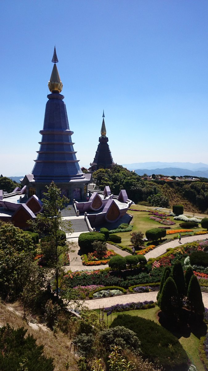 Dreaming spires of the highest point in Thailand. Inspirational? Absolutely! #doiinthanon #chiangmai #TuesdayMotivation #writing #TuesdayMorning