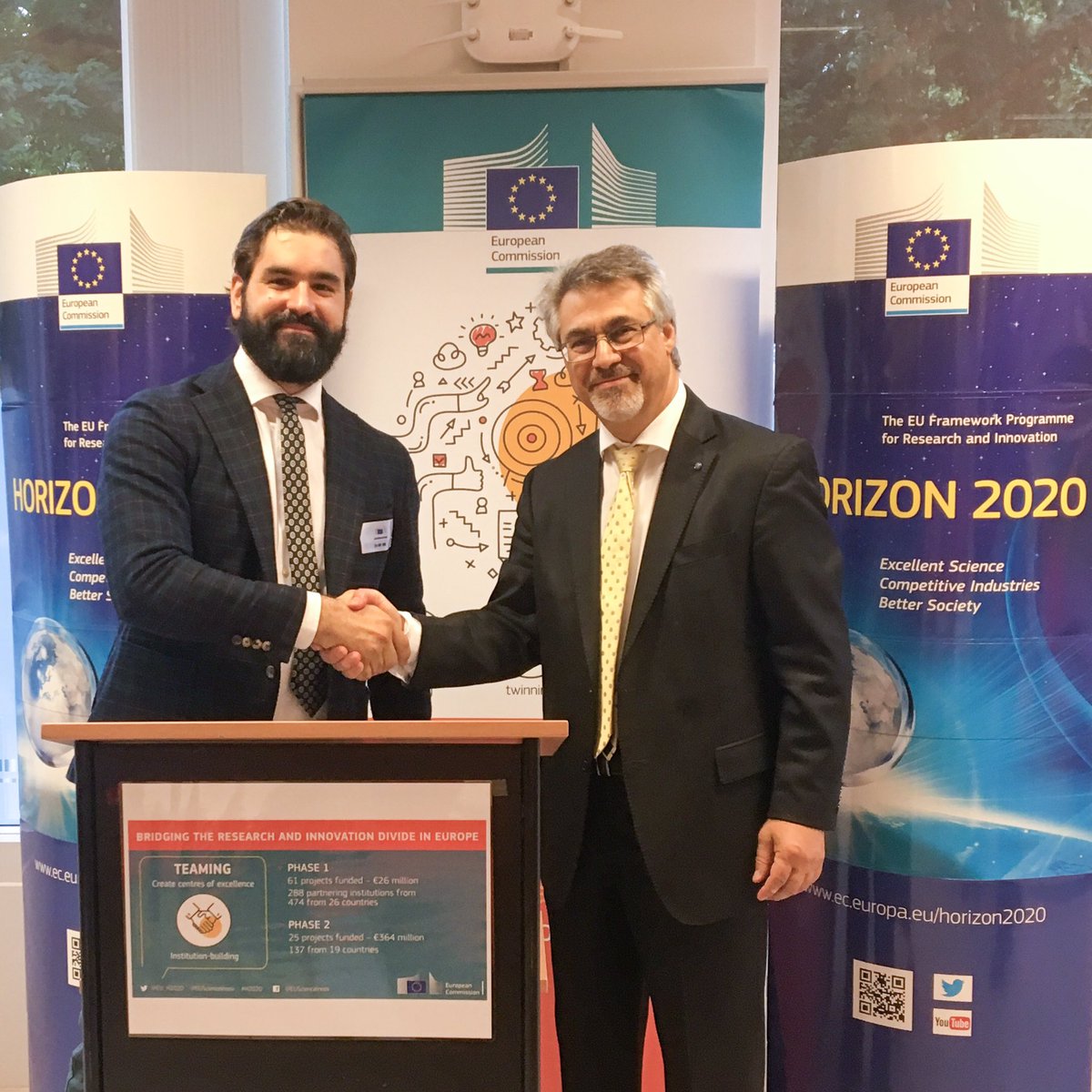 Great way to start a very busy day:awarded by @JEPaquetEU for @BBMRIERIC #CYBIOBANK project,designed & implemented by @UCYOfficial.Congrats Prof Deltas for the great work!Now its time to deliver & increase #Cyprus R&I capacity in #biomedical research #RiDaysEU