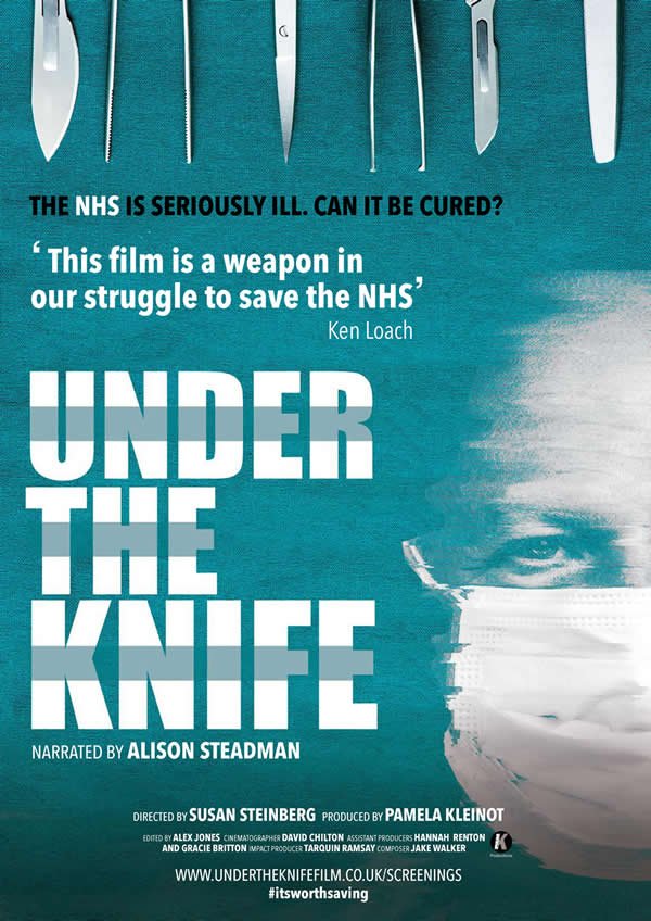 Coming up. Screenings of 'Under The Knife' @UTKNHS #Dorset hosted by @KONPdorset  Weds 16th Oct - 7.30pm at #Kinson #Bournemouth Community Centre, Pelham’s Park. 
Fri 18th Oct -5.30pm @LighthousePoole . #Poole #NHS #ItsWorthSaving undertheknifefilm.co.uk/the-film/