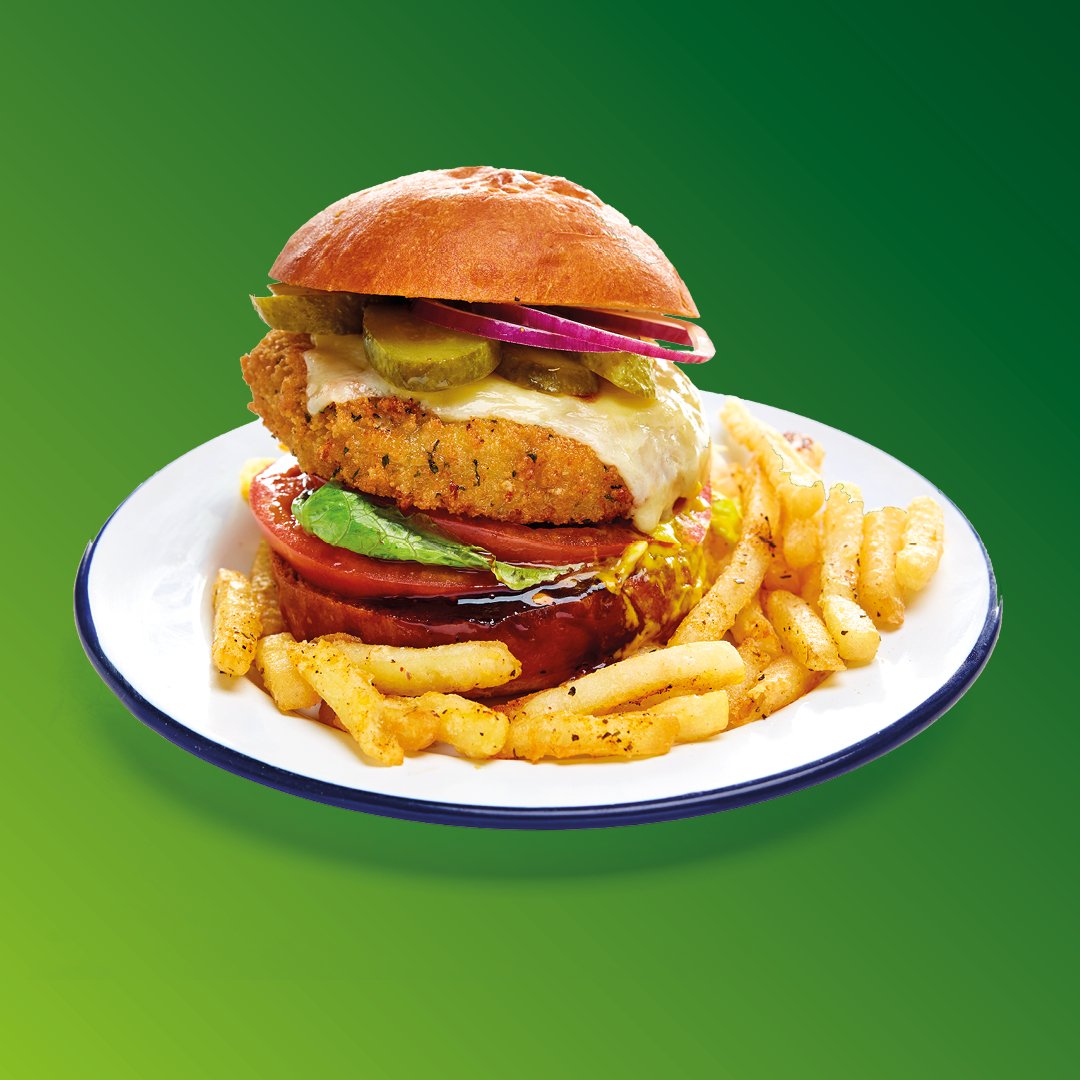 Introducing the Mac n Cheese Burger. This. Is. Pure. Filth. 😋🍔  Vegetarian but not vegan (sorry!), but 20% off this month.
#vegetarianfood #vegetarianexpress #seed-bank #chefsofinstagram