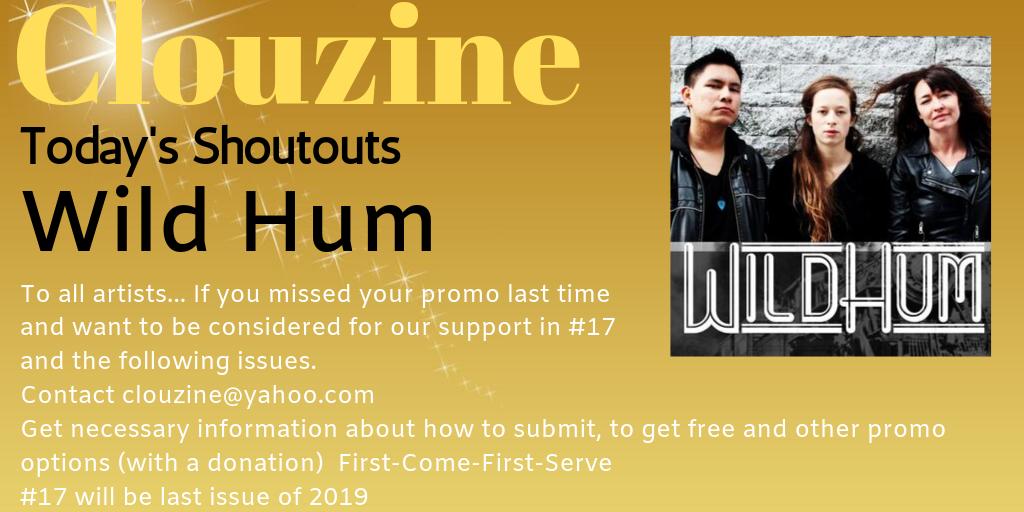 clouzine's tweet photo. @clouzine's #ShoutOutofToday @wildhummusic #WildHum
..and some important #FF
https://t.co/X5N8FWOESv
https://t.co/TeUO1x2UaD
https://t.co/LRr1MjmTsQ https://t.co/jndoVGZRd4 https://t.co/kGfvPXeQIY