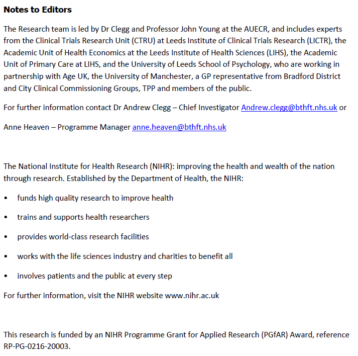ProsperTrial's tweet photo. Want to find out more about the PROSPER trial? See the attached PCP press release for a summary - Fighting Frailty with People Power! 🏥👩‍⚕️👇 https://t.co/T3EnFgWrUd