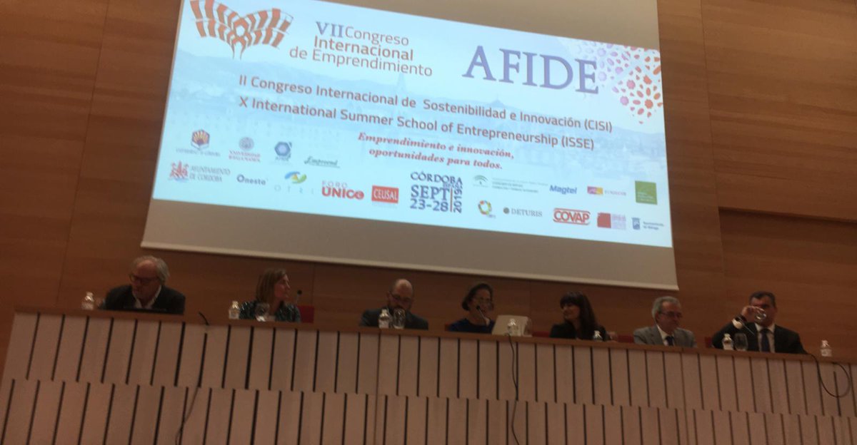 AsociacionAfide's tweet photo. Hoy inicia el PRE-CONGRESO INTERNACIONAL DE EMPRENDIMIENTO E INNOVACIÓN.  La X INTERNATIONAL SUMMER SCHOOL OF ENTREPRENEURSHIP y II Congreso Internacional de Sustentabilidad e Innovación hasta el 28 de Septiembre de 2019 #afidecordoba2019 @catedraemprende https://t.co/js53IarmJC