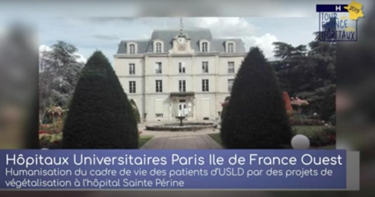 EDH_MarieMar20's tweet photo. @HopSaintLouis @APHP @ght_gpne @GhtPlaine @CH_Argenteuil @hopitalbichat [#TDH2019 - 64ème étape - 6918 km] Voici le projet de végétalisation de l'hôpital Sainte-Périne, établissement gériatrique de l'@APHP, au bénéfice de la prise en charge des patients âgés.
https://t.co/bcnT2tuNcE https://t.co/ehY7ZpAhjX