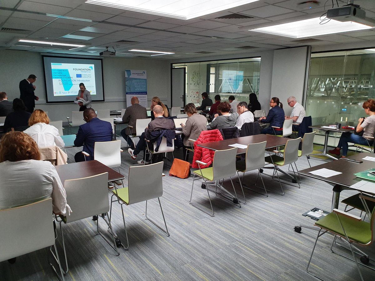 Project <a href="/FOUNDATION_EU/">FOUNDATION</a> launch kicking off this morning <a href="/CIT_ie/">CIT is now MTU - Munster Technological University</a> <a href="/UniOulu/">University of Oulu</a> <a href="/OldhamCouncil/">Oldham Council</a> <a href="/Ceeict/">CEEIC</a> and all other partners meeting to share regional restructuring evidence #regions #jobs #collaboration Let's all work together to make a difference 🇪🇺