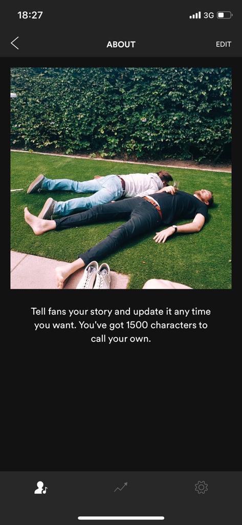 maedelstag's tweet photo. Endlich Zugang zum Artist-Profil! Work it! @SpotifyDE #TuesdayMotivation https://t.co/BXSroKiyR1