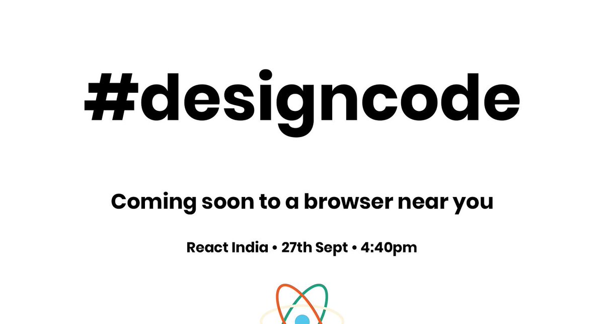 sanketsahu's tweet image. Stay tuned!
#designcode @react_india