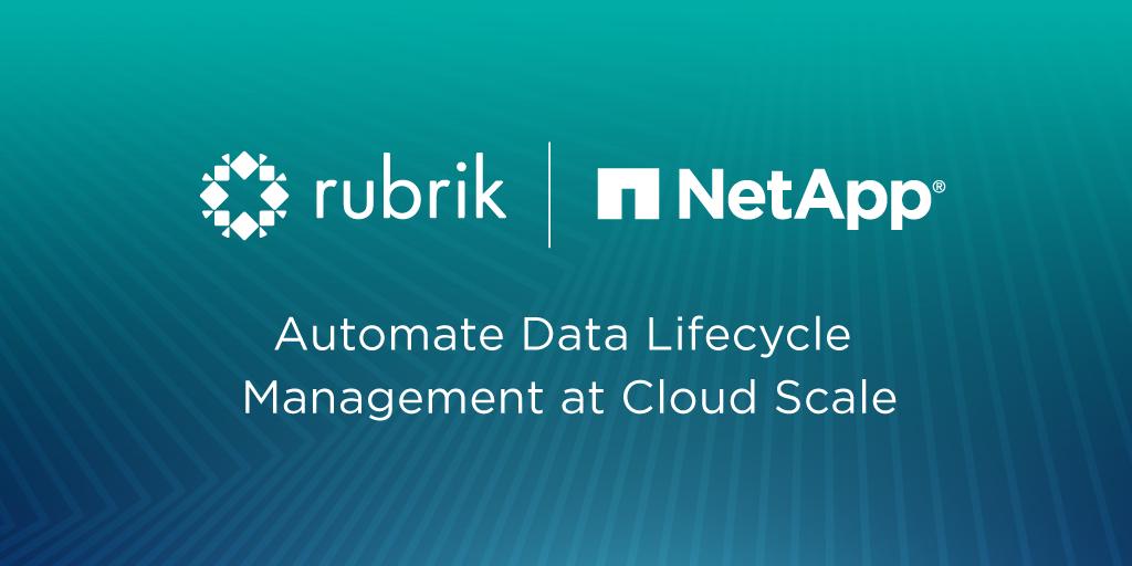 Introducing Rubrik for <a href="/NetApp/">NetApp</a> StorageGRID, a joint solution that enables you to optimize data lifecycle management at high-performance scale. Learn more: bit.ly/2mClSGE