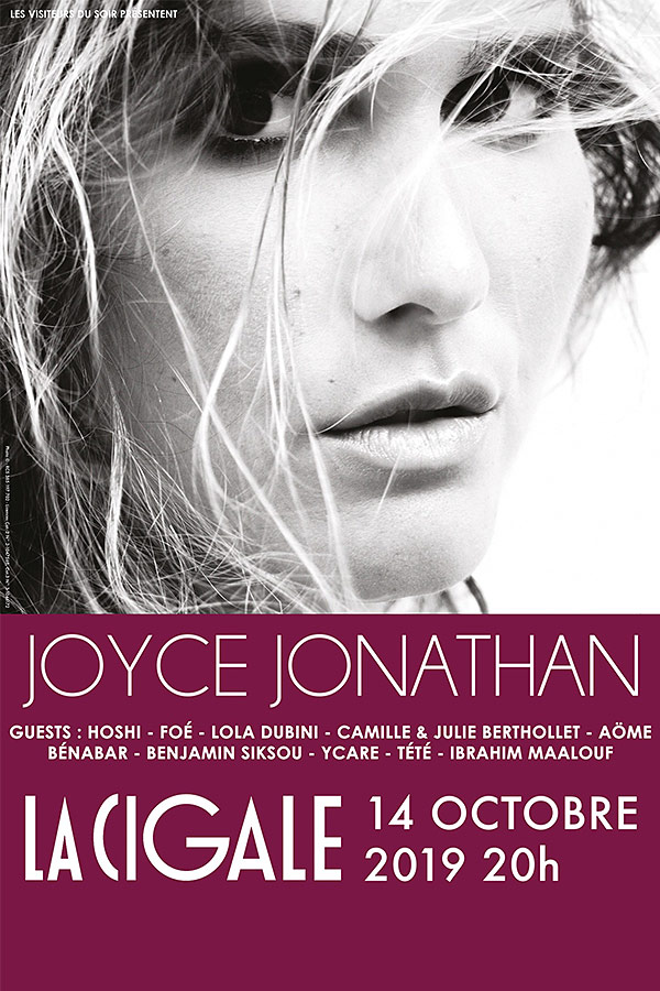 JoyceJNews's tweet photo. [CONCERT]
Le 14/10/19, @joycejonathan fête ses 10 ANS DE CARRIÈRE à La Cigale. 

Elle sera entourée de ses amis artistes : @aomeofficiel @HoshiOfficial @Duo2Choc @loladubini @tetemusic @ycare0 @Benjamin_Siksou @ibrahim_maalouf @FoeNicolas 

Billetterie ouverte ! https://t.co/1KbtCOP5y1