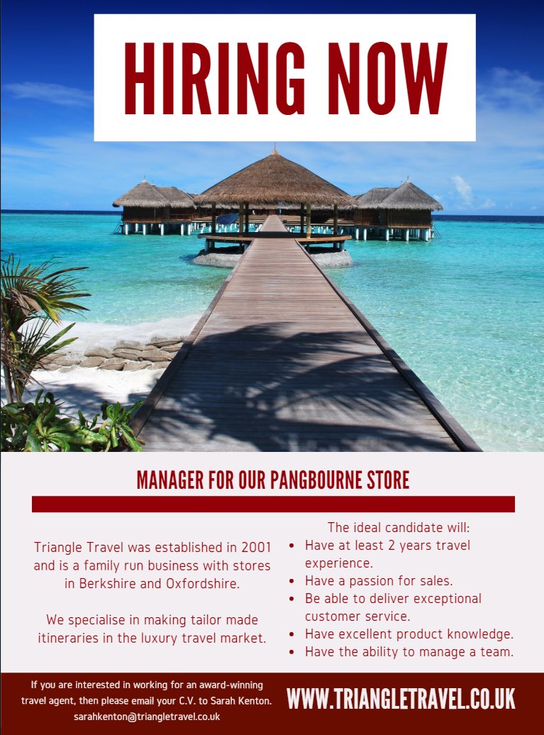 We have vacancies in our #Newbury and #Pangbourne shops #Recruiting #Berkshire #Oxfordshire #Hampshire