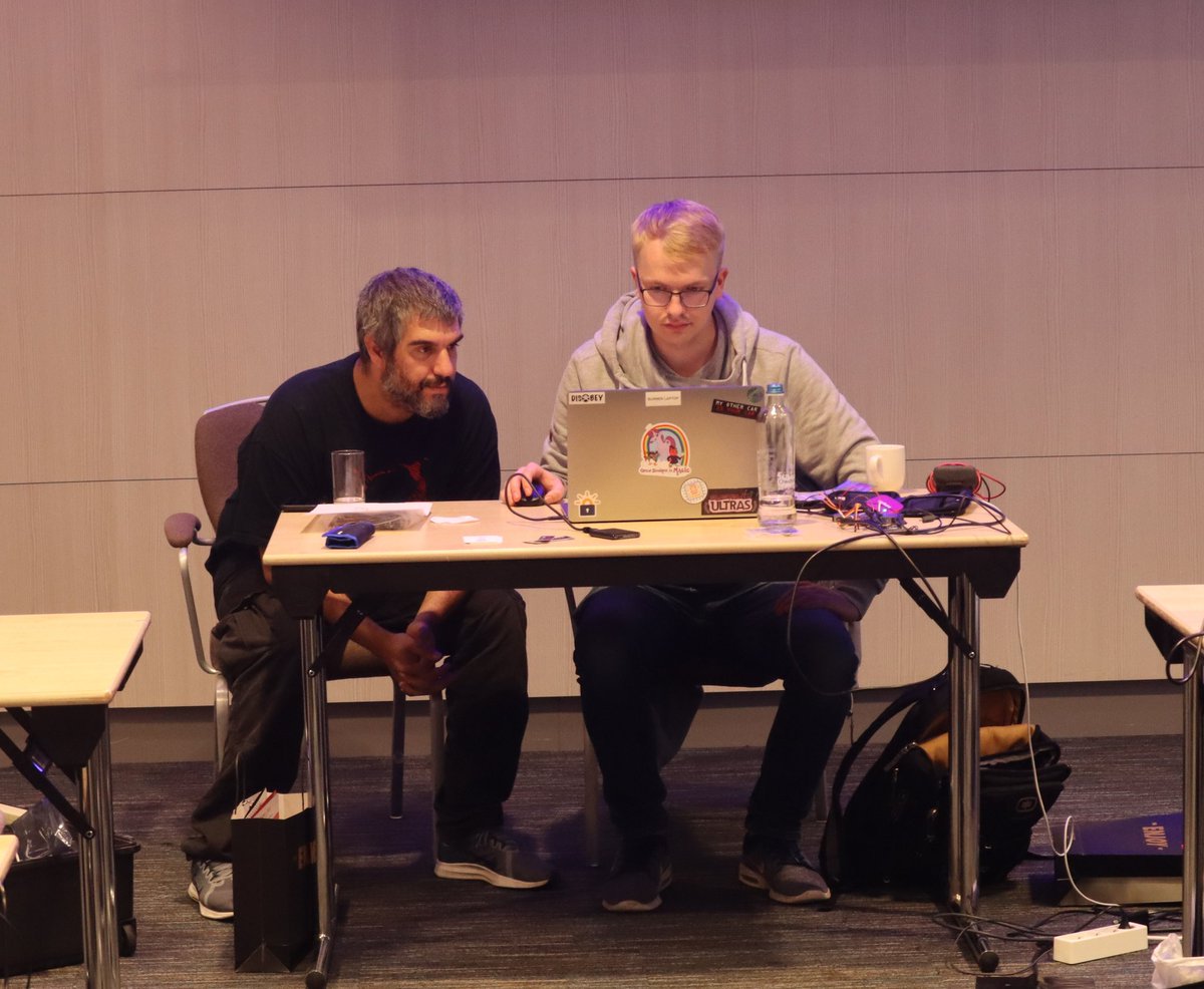hardwear_io's tweet image. @fjvva &amp;amp; @s1ckcc in action!
2-days long low-level hardware reversing training in session at hardwear.io Netherlands 2019.

#hw_io #hardwear_io