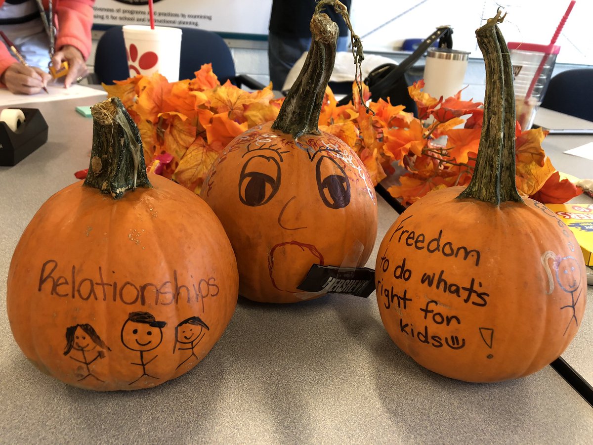 ChelseaKWenzel's tweet photo. Our 2nd grade teachers decorated pumpkins to reflect their IB journeys!  #destinationIB https://t.co/aa3iuJo7Yp