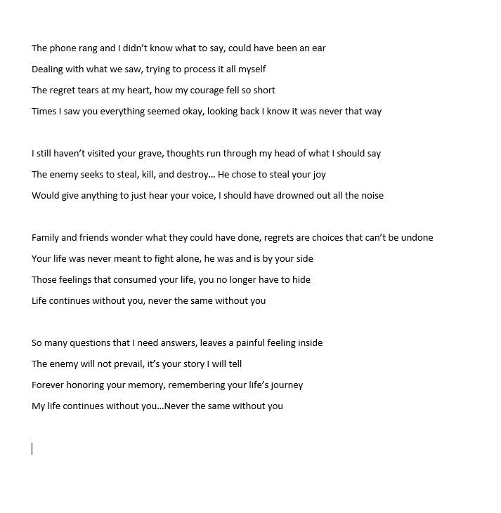 V8Build's tweet image. I lost 2 friends to suicide. One of them my fellow service member. To all: You are loved! He hears you! I deal with depression. He's there and he hears the pain. He has open arms and wants you! Love like Jesus loves you! Feel free to share. Will record this sometime this week