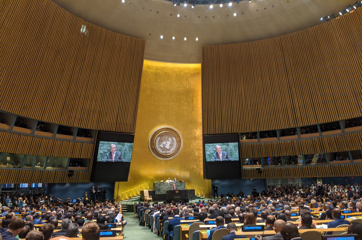 UN_Spokesperson's tweet photo. To those who insist on oppression or division, I say: diversity is a richness, never a threat -@antonioguterres #UNGA https://t.co/CSqEw3JS7Z