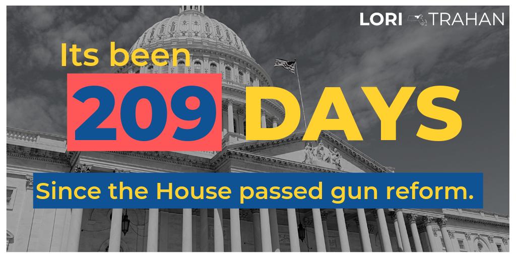 RepLoriTrahan's tweet image. 209 days ago we passed #HR8 to require #UniversalBackgroundChecks for all firearm purchases—a policy over 90% of Americans support. 

@SenateMajLdr has done nothing with #HR8 while countless Americans die from gun violence. It's time for the Senate to take action! #DoSomething