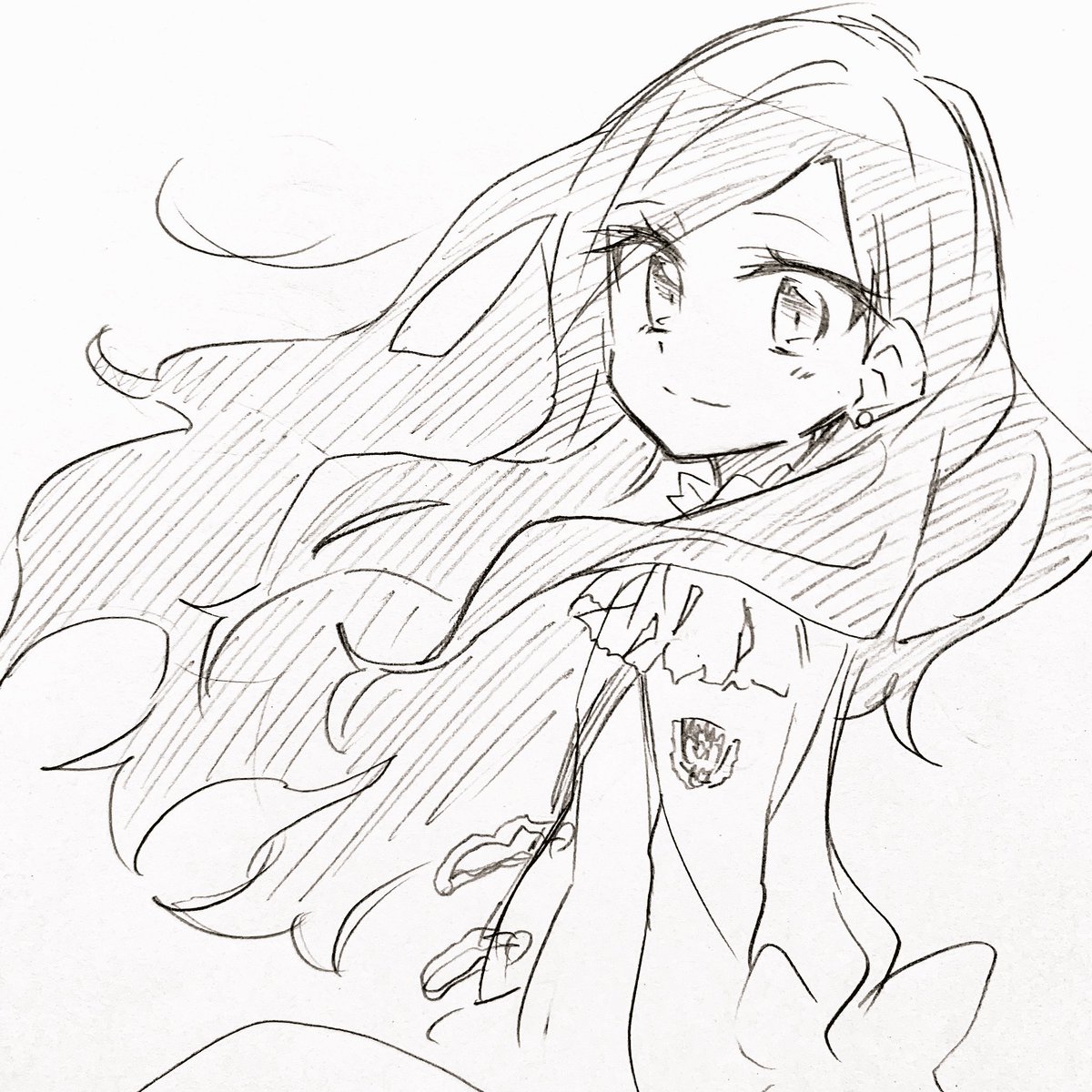 今日の打ち合わせ待ちらくがき
髪をなびかせたかったお姉ちゃん 