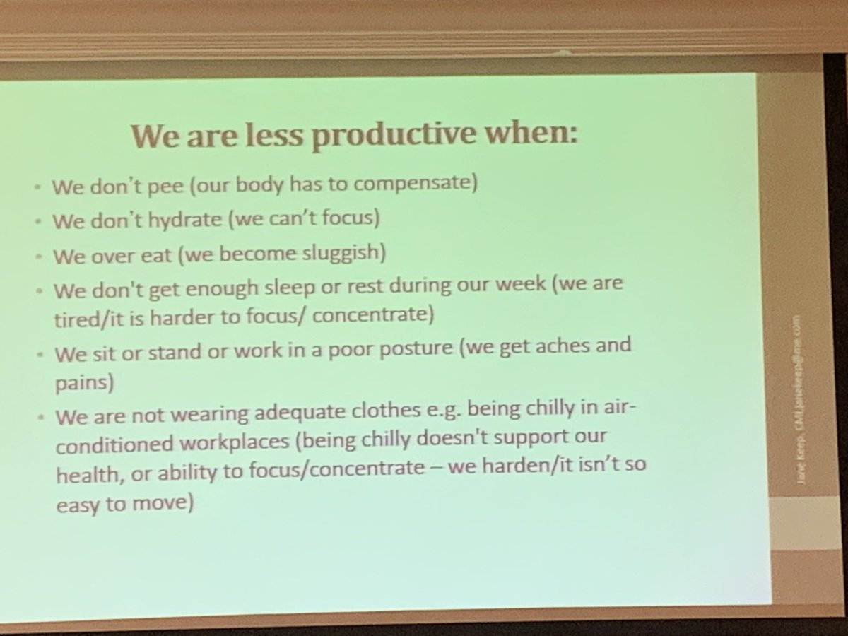 Nursey_sarah72's tweet photo. Jane Keep amazing talk reminding us to look after ourselves... and what makes us less productive #nhsemployeewellbeing https://t.co/1mk1gSiQFp