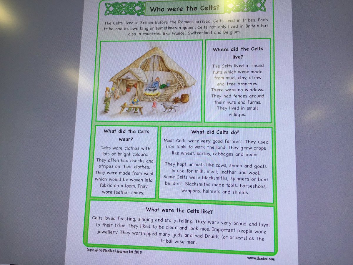 9Barcroft's tweet photo. Today Class 9 have been learning facts about The Celts. We had to answer questions on a board game. https://t.co/5TOqXpbKd5