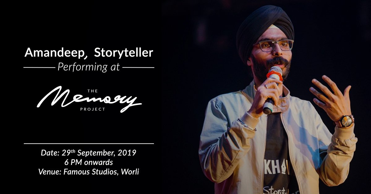 amandeep_khayal's tweet image. #TheMemoryProject 
Performing for @HDFCLIFE on 29th Sep. Sharing something very personal