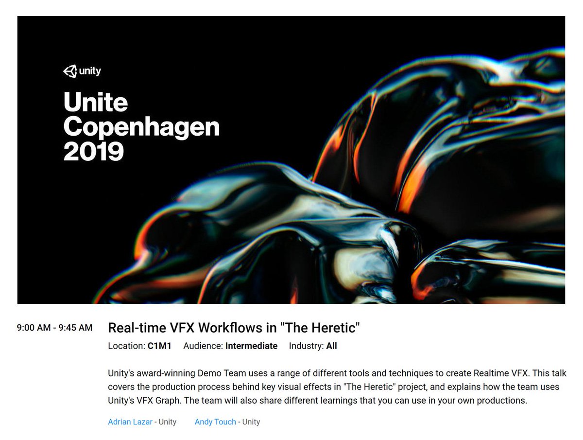 If you're at Unite CPH you need to attend this talk.
Register now, it's gonna be glorious!
unity.com/event/unite/20…

#unity3d #UniteCopenhagen