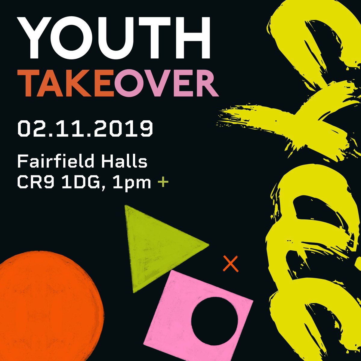 We are back this year with our FOURTH Takeover!! This year we will be at the newly refurbished @FairfieldHalls . Drop in to unite, create and celebrate the arts! #unitecreatecelebrate #cyactakeover #takeover2019 #youthtakeover