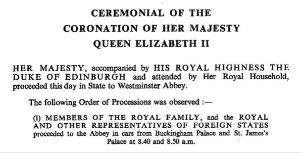 #OTD in 1953 

The Coronation of Queen Elizabeth II took place at Westminster Abbey

thegazette.co.uk/London/issue/4…