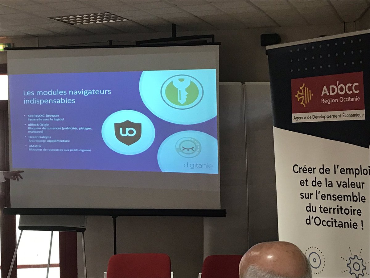 ADOCC_Pyrenees's tweet photo. #cybersecurite par @digitanie avec des outils de sécurisation de données :
Les modules navigateurs indispensables :
#KeePassXC gestion sécurisée de mots de passe
#uBlockOrigin
#Decentraleyes
#uMatrix
#ariege #RGPD https://t.co/32J9DVexOA