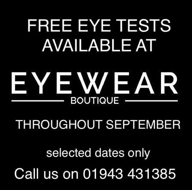 Last week of FREE eye test September! Call 01943 431385 to book yours now #ilkley #eyetest #westyorkshire #ilkleychat