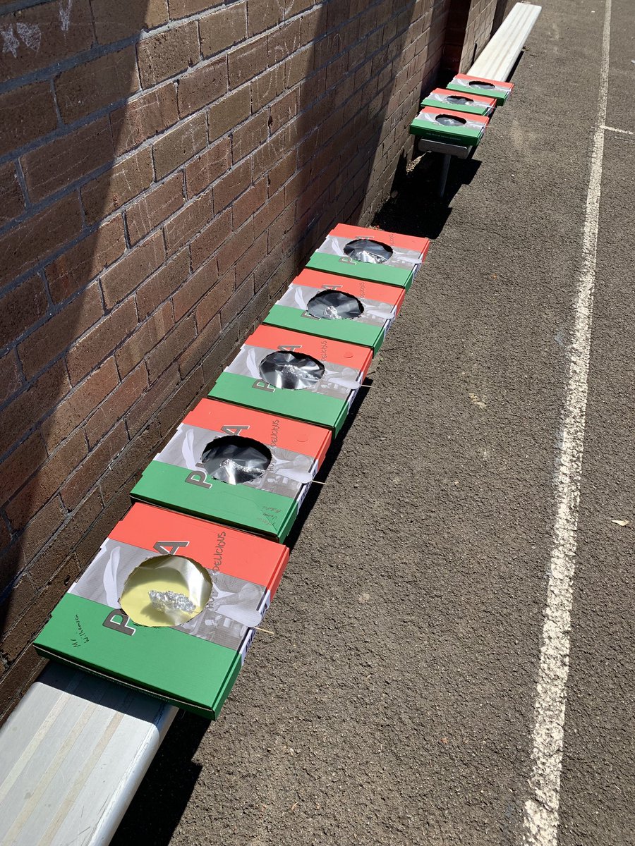 MrMatthewWilli2's tweet photo. To complete the Solar System unit today in Science my Year 5’s tested the power of the Sun within the Solar System. Using a pizza box as an oven to roast marshmallows 😋 All students loved being outside the classroom and tasting their results to draw conclusions #ACUedu_p https://t.co/DmhWEfeDQp