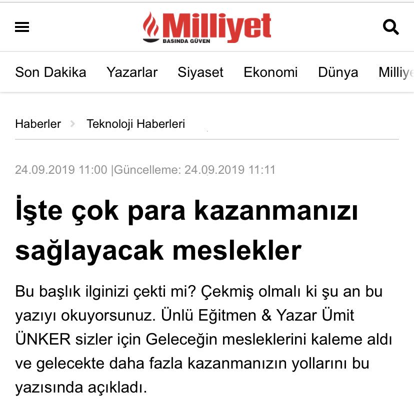 umitunker's tweet photo. Milliyet için kaleme aldığım yeni yazım. Geleceğe ilgi duyuyorsanız okumanızı tavsiye ederim.
https://t.co/ZekaB4dtBl
#milliyet #yazar #ümitünker #geleceğinmeslekleri #future #futureprofessions https://t.co/JtV80vP3o4