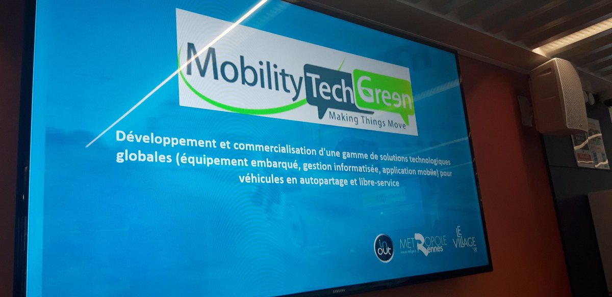 VillageCA35's tweet photo. [#timetopitch] @mobitechgreen gamme de #solutionstechnologiques globales (équipement embarqué, gestion informatisée, application mobile) pour #véhicules en #autopartage et #libreservice. https://t.co/5jG5ueDbDZ