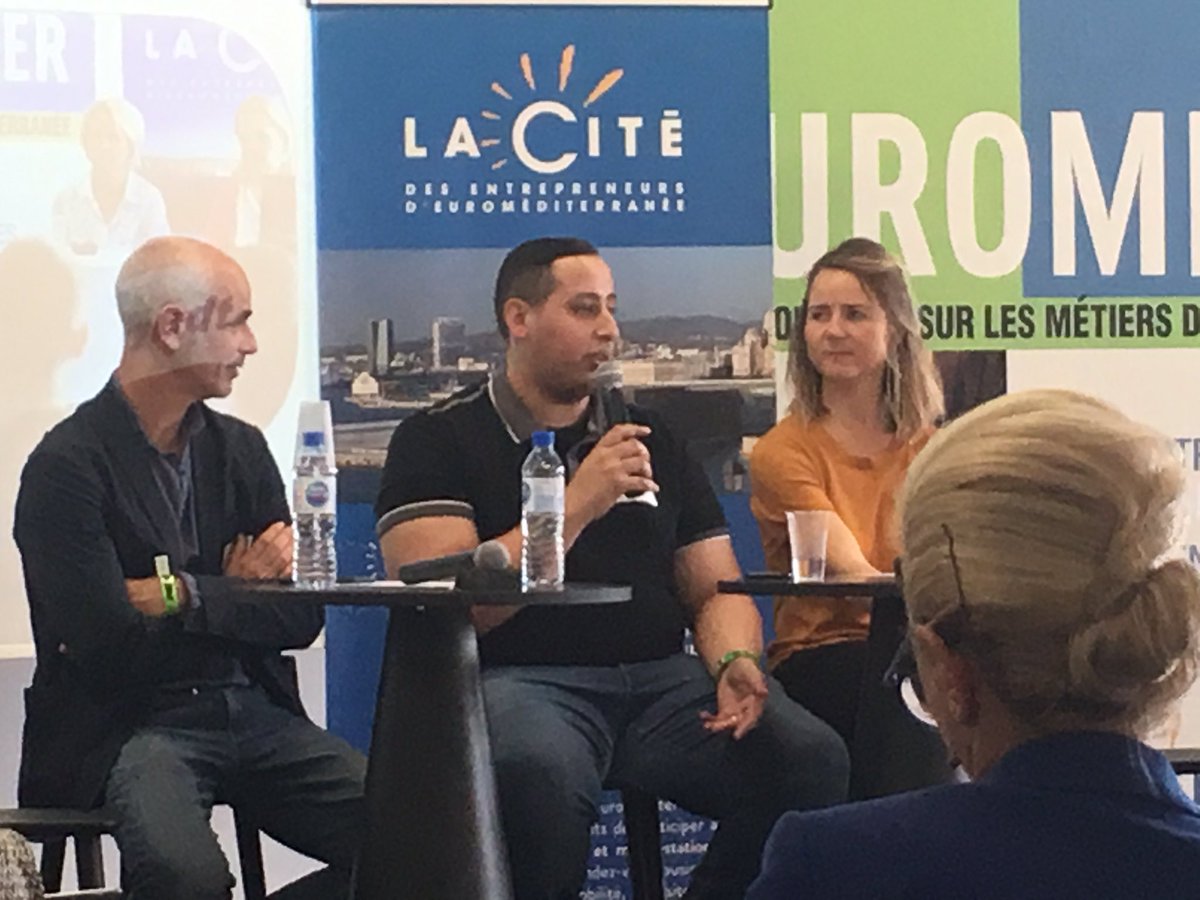 euromedtier's tweet image. « J’ai suivi une formation de 9 semaines en codage, aujourd’hui j’ai un travail ! », Bachar #code4marseille @poleemploi_13 #euromedtier2019 #numerique