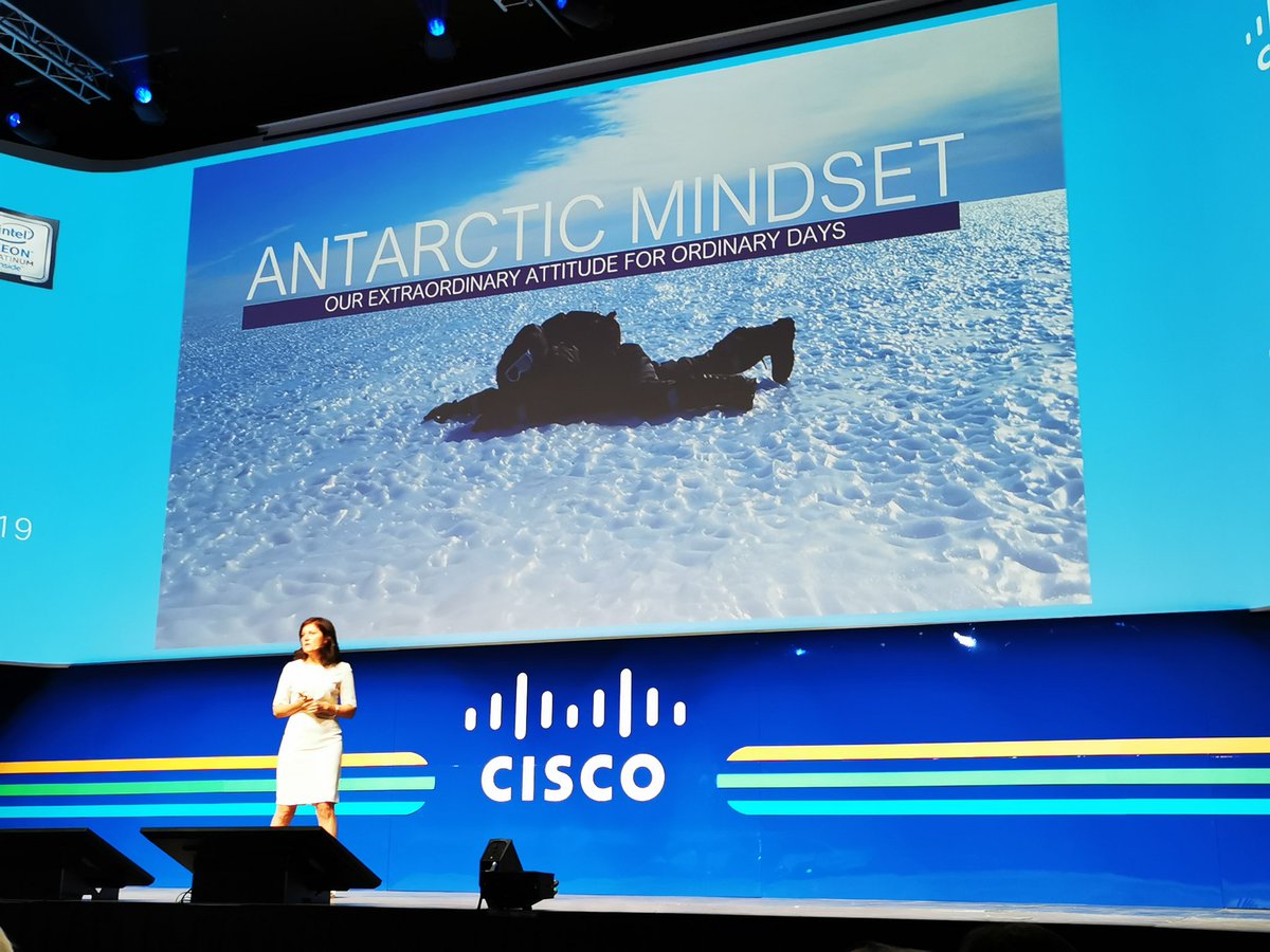 piegiuliano's tweet photo. #ChiaraMontanari #LifeExplorer al #ciscopclub19 parla di #AntarcticMindset. "L'ostacolo al cambiamento siamo noi" @CiscoItalia @Italtel @Exprivia_Italy https://t.co/P07fFWYivQ