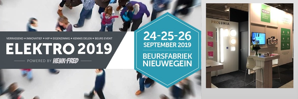 Elektro 2019 is geopend! 💥
Vanaf nu staan we drie dagen klaar op <a href="/ELEKTRO2019/">Elektro 2019</a> om je kennis te laten maken met onze elektrotechnische materialen, (intelligente) LED verlichting en energie- en veiligheidsoplossingen. Je vindt ons op standnummer 160. 
Graag tot ziens!