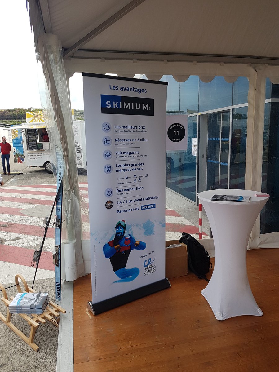 Hello <a href="/Airbus/">Airbus</a> ! On est au salon de la Montagne pour vous parler de nos bons plans location de skis 😍
