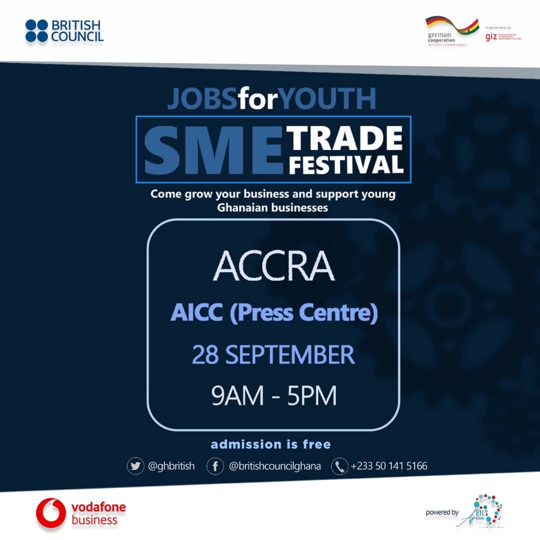 kwinneyl_7's tweet photo. Finally, the SME Trade festival in Accra is this weekend.Dont miss out.@VodafoneGhana @BTL_Africa https://t.co/rKhCzvVaIg