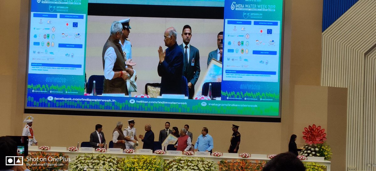asadumar87's tweet photo. Honourable President of India @rashtrapatibhvn Shri Ram Nath Kovind inaugurated #6thIndiaWaterWeek-2019 today at Vigyan Bhavan. He lauded Government efforts 2 ensure all households in rural India with safe & adequate water through individual household tap connections by 2024 https://t.co/CiRexhWYyL
