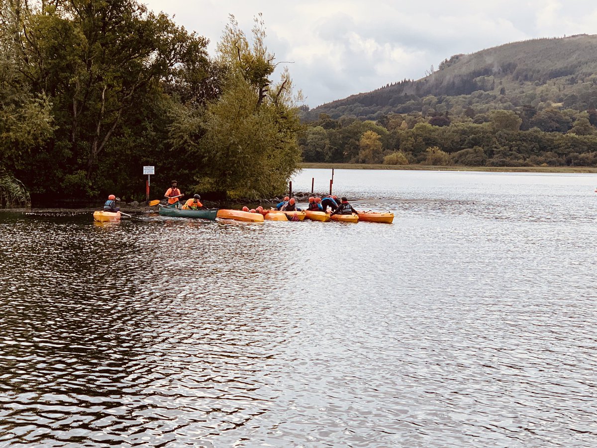 TheCryptSchool's tweet photo. It didn’t take long for some to fall overboard. They now have to work together to get back in their canoes. 🛶 #Y7Residential #CryptSchool #ThisIsCrypt https://t.co/DjcETTpobZ