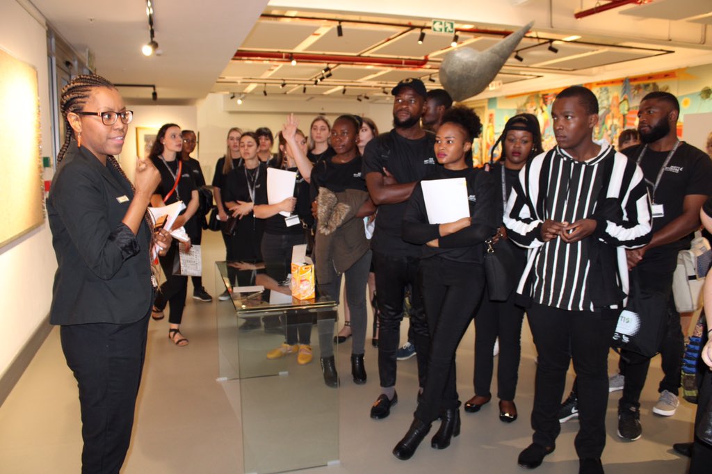 Our facilitators are preparing to take our guests through the exhibitions #MyAfricaOurArt #JavettUP #HeritageDay