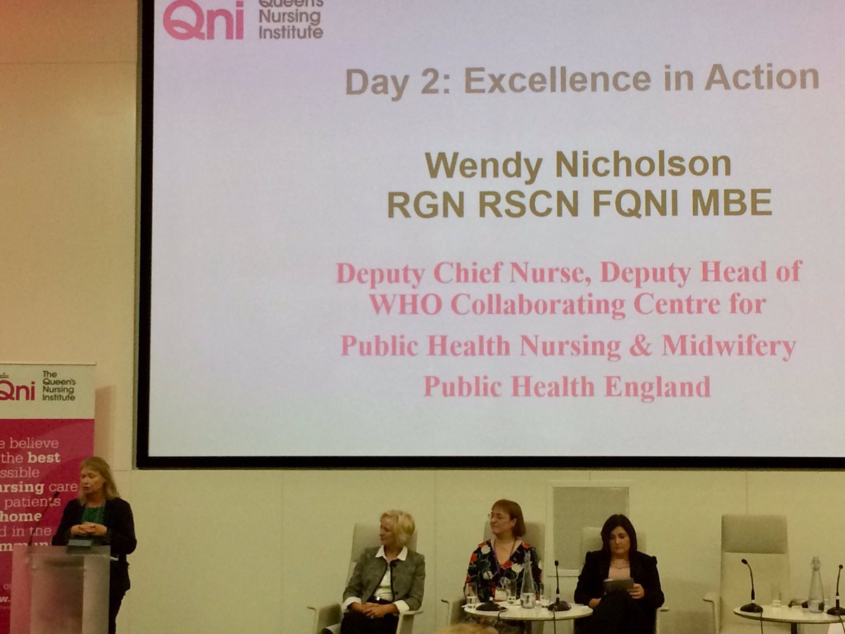 AlisonRushworth's tweet photo. #qni2019 Wendy Nicholson reminding community nurses of our Public Health role, the need to look at the bigger picture and delivering the UN sustainability development goals https://t.co/yxIlAKdpiR