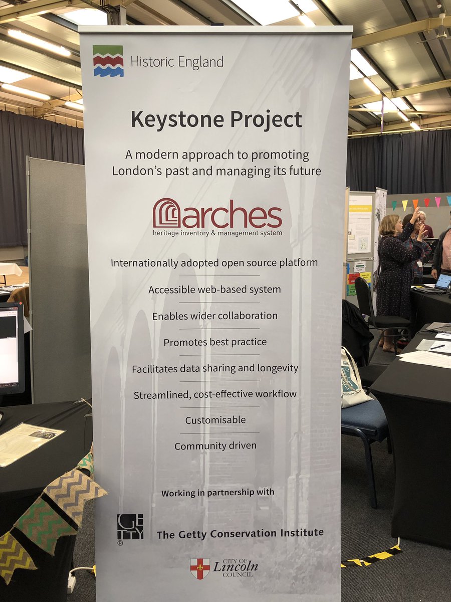 We are open! Historic England people. Come and see us @GlaasLdn at the @HistoricEngland staff conference. Find out about the launch of Keystone our @archesproject with @GCIConservation #digital #heritage #access #archaeologyforall #archaeology