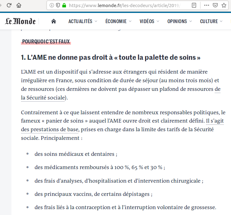 VoxPublic_'s tweet photo. Salutaire travail @decodeurs contre les  #fakenews véhiculées par @StanGuerini @vpecresse ou @J_Bardella sur l'Aide médicale d’Etat #AME. Des rumeurs qui faussent le #DébatMigrations ! #directAN #migration 
https://t.co/Shwf2mjcod https://t.co/qOoFobFKtq