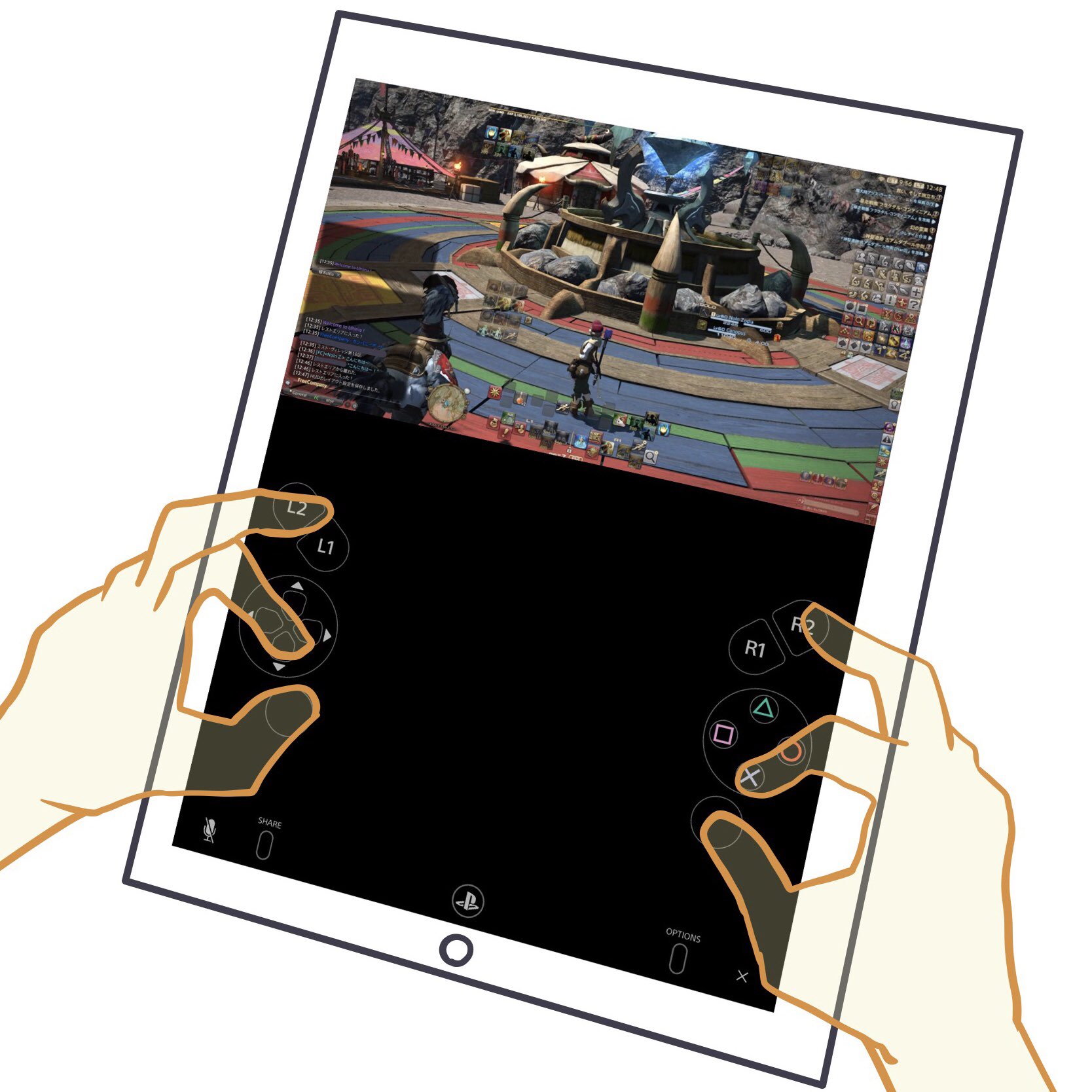 Noln Zodia 日記 Ff14をipadでリモートプレイしてみた Final Fantasy Xiv The Lodestone