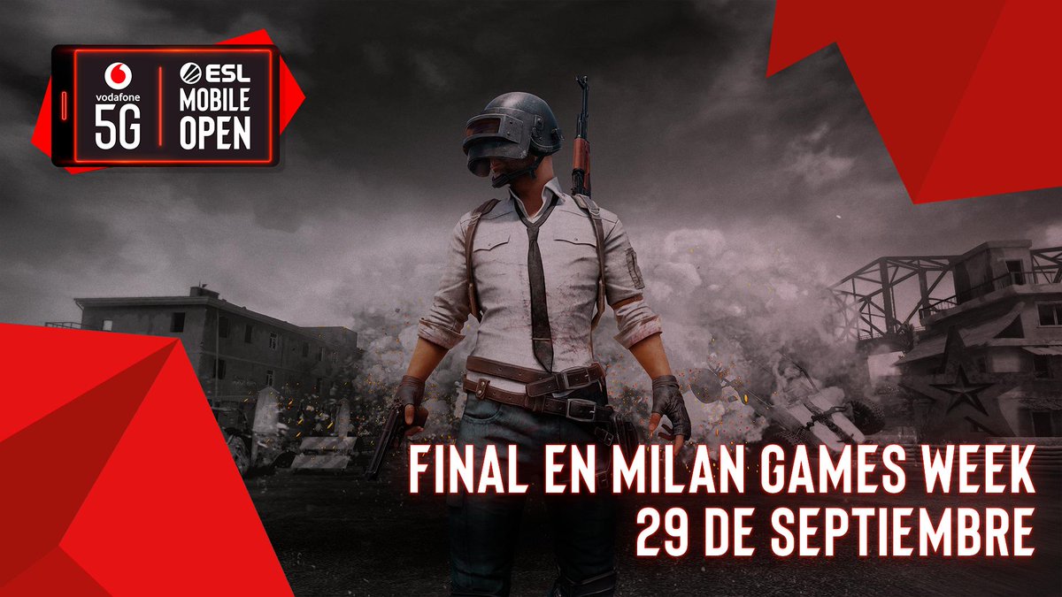 GIANTX (@giantxgg) on Twitter photo Vodafone 5G #ESLMobileOpen, el primer torneo internacional 5G de videojuegos móviles del mundo, culminará hoy a las 11:30 en <a href="/MilanGamesWeek/">Milan Games Week</a>.
Sus finales se jugarán sobre dispositivos 5G y red 5G Vodafone 📲 #PlayFaster ¡Suerte a los participantes!
📺 twitch.tv/esl_pubgmobile Vodafone 5G #ESLMobileOpen, el primer torneo internacional 5G de videojuegos móviles del mundo, culminará hoy a las 11:30 en <a href="/MilanGamesWeek/">Milan Games Week</a>.
Sus finales se jugarán sobre dispositivos 5G y red 5G Vodafone 📲 #PlayFaster ¡Suerte a los participantes!
📺 twitch.tv/esl_pubgmobile