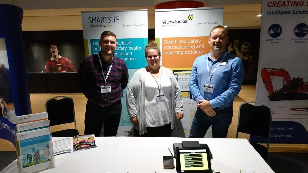 What a team! Go and say hello to <a href="/BRE_group/">BRE Group</a> <a href="/BRE_SmartSite/">SmartSite</a> today at the #SHEShowNW - these lovely people are on stand no. 25 and are ready to answer your questions about their software solutions to improve the built #environment 
#healthandsafety #safetytech