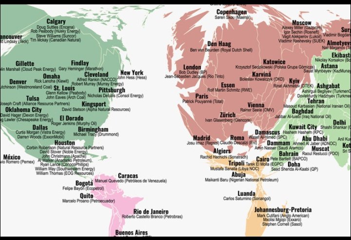 MrPINTXO's tweet photo. Las 100 personas responsables del 71% de las emisiones contaminantes, en un mapa. https://t.co/zzwV1LlrvO